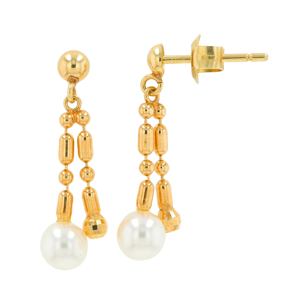 18K YG Mikimoto Pearl Earrings
