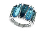 14K EFFY WG Blue Topaz & London Blue Topaz Wide Band
