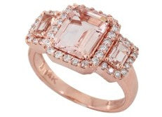 14K EFFY RG 2.42 CT Morganite Ring
