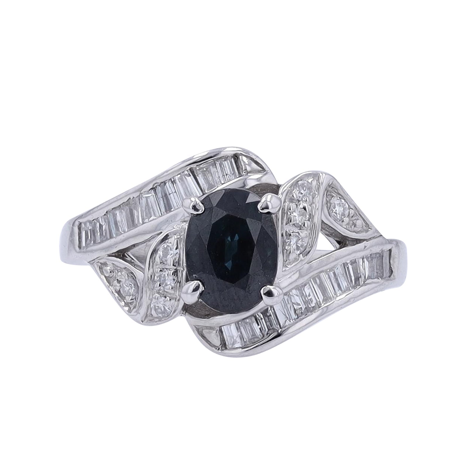 PT900 1.18 CT Sapphire Center Ring