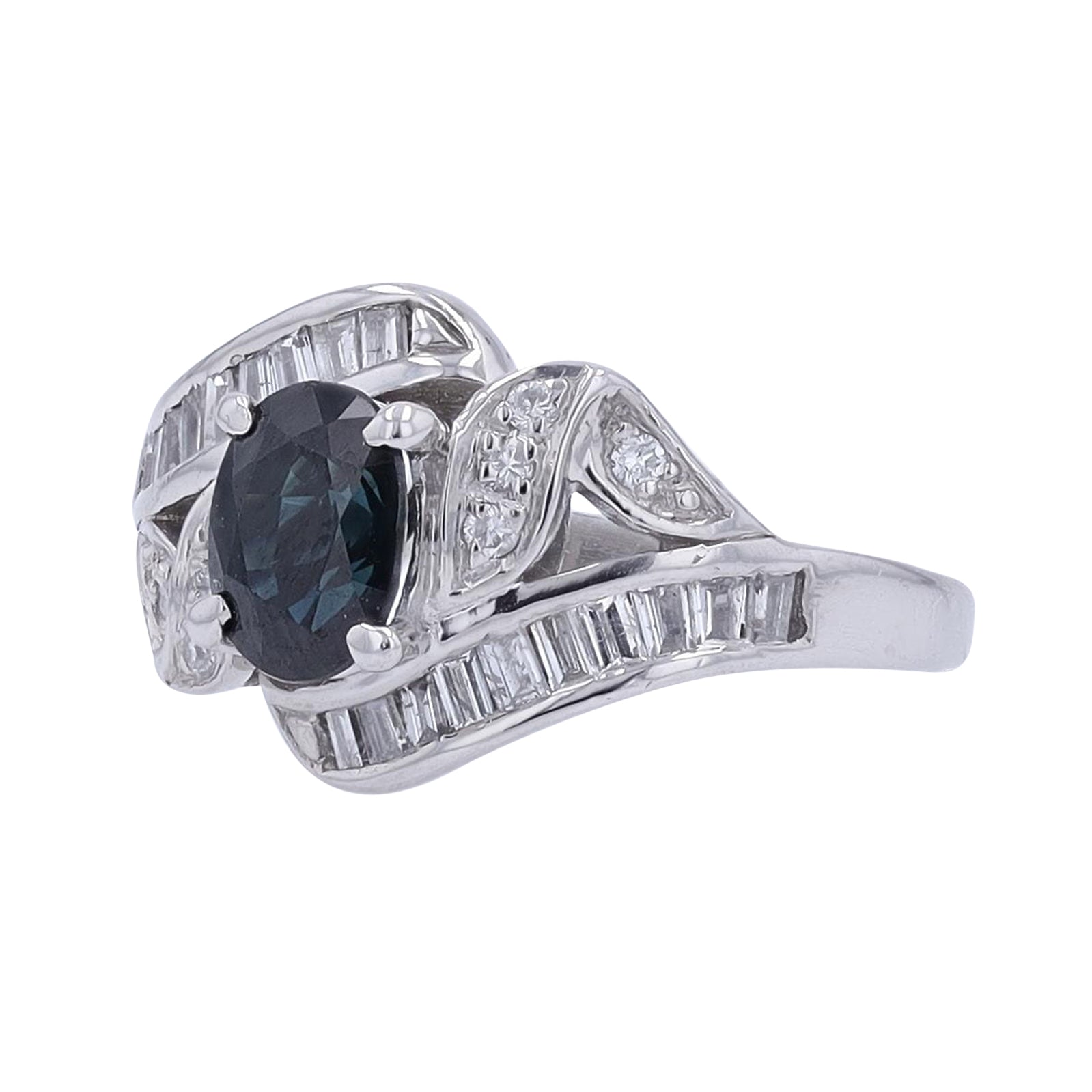 PT900 1.18 CT Sapphire Center Ring