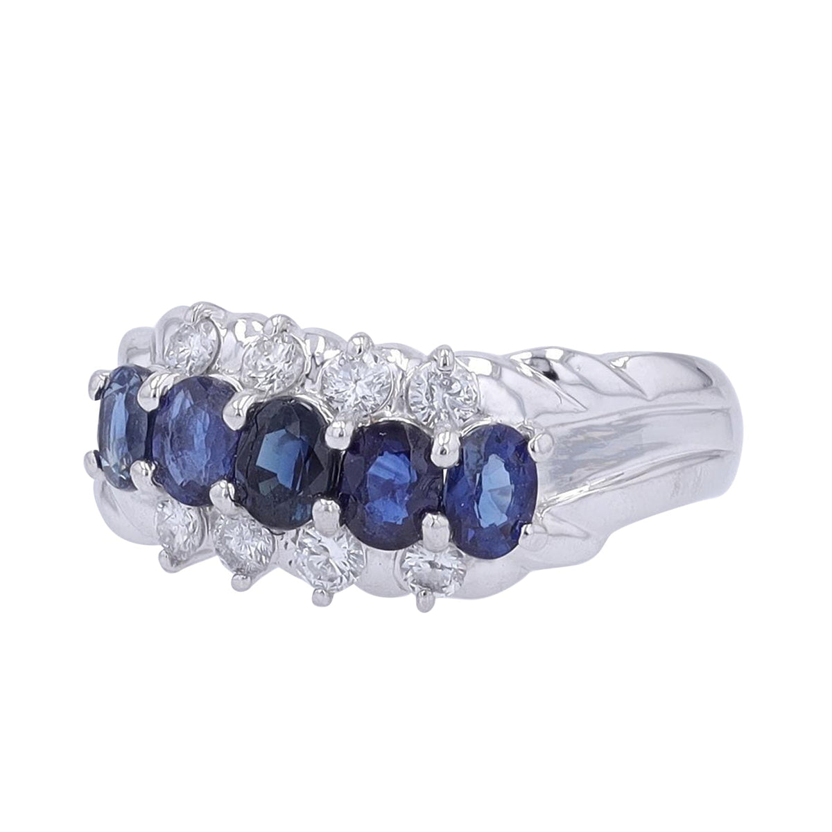 PT900 1.20 CT Sapphire Five Stone Ring