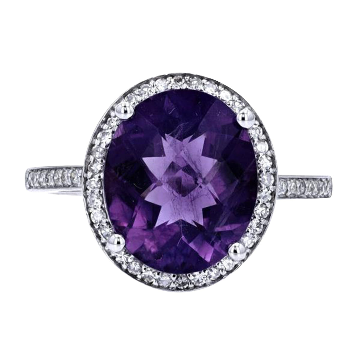 14K Checkerboard Cut Oval Topaz Ring<p><strong>More Colors Available</p></strong>