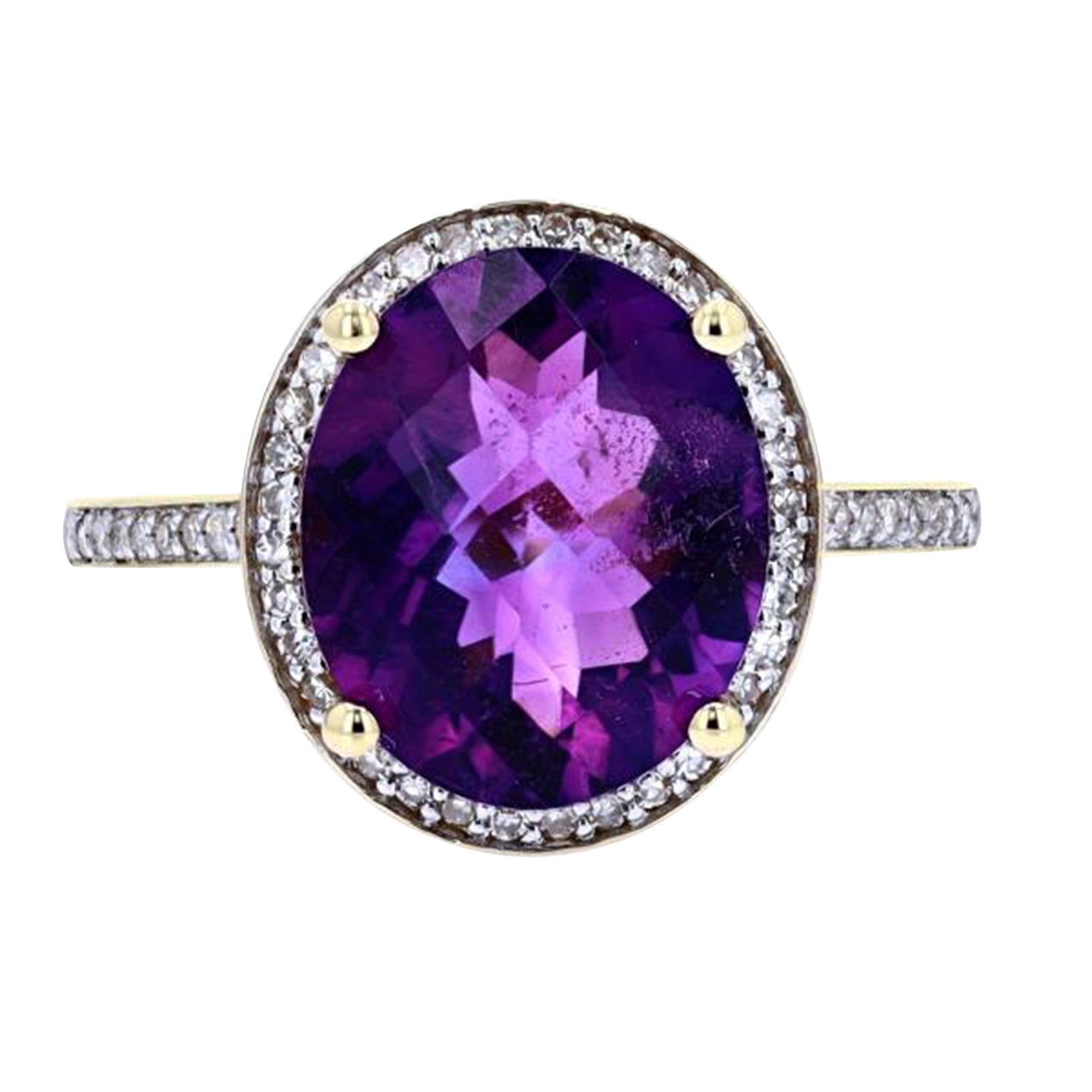14K Checkerboard Cut Oval Topaz Ring<p><strong>More Colors Available</p></strong>