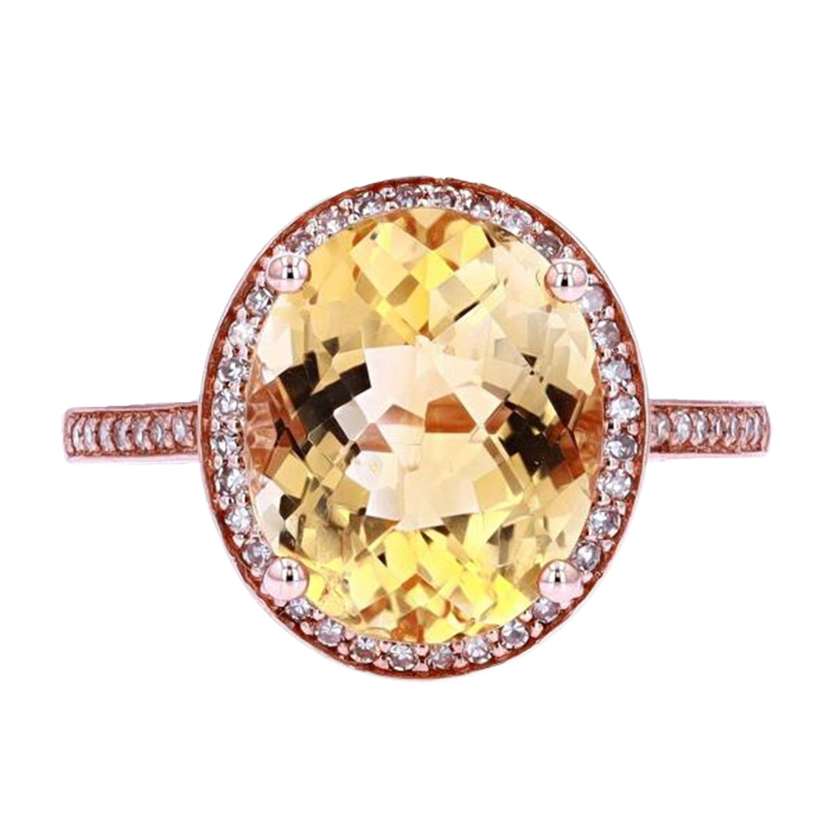 14K Checkerboard Cut Oval Topaz Ring<p><strong>More Colors Available</p></strong>