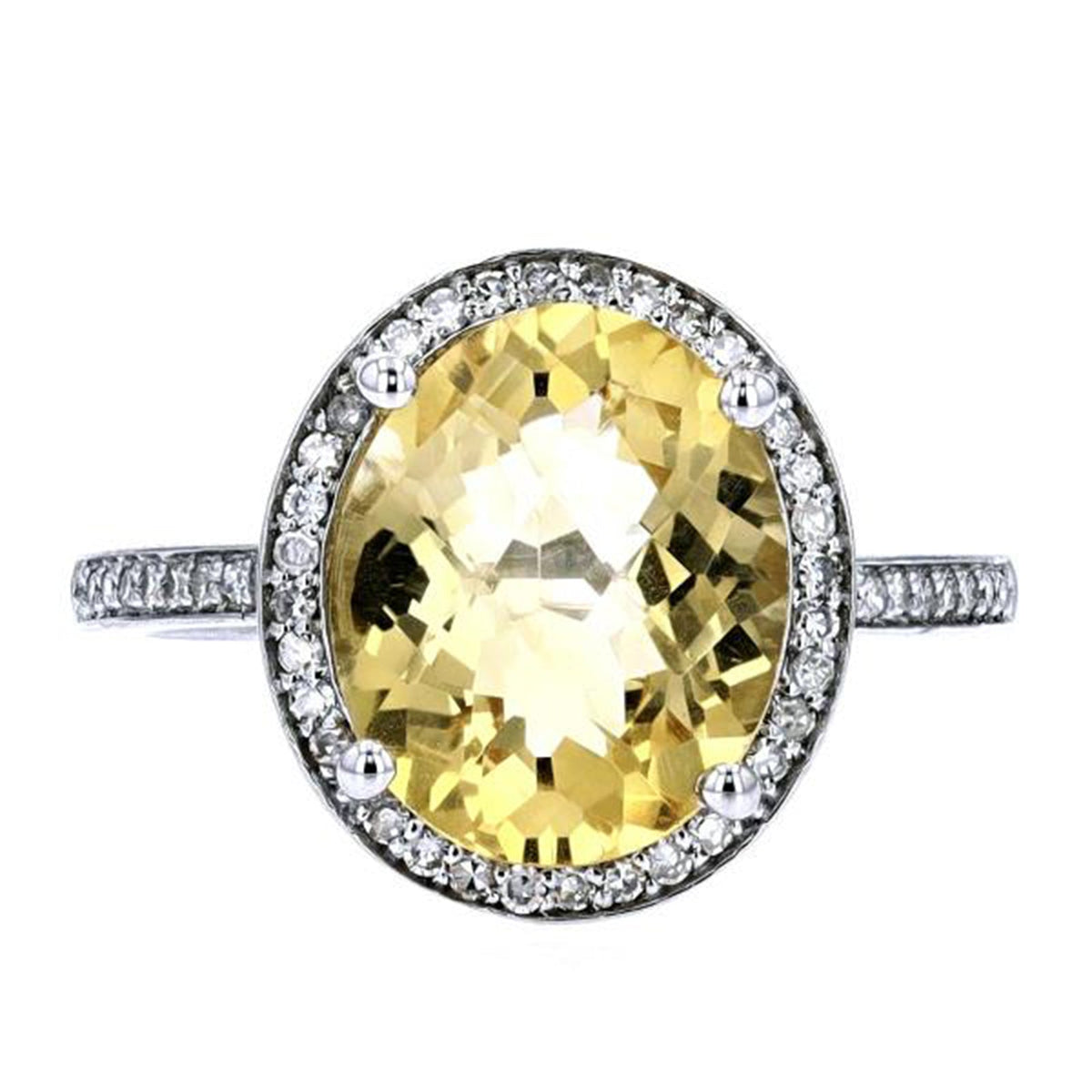 14K Checkerboard Cut Oval Topaz Ring<p><strong>More Colors Available</p></strong>