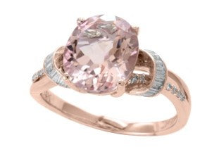 14K RG EFFY Morganite Center Ring