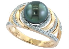 14K EFFY YG Tahitian Pearl Ring