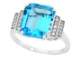 14K EFFY WG Blue Topaz Center RinG