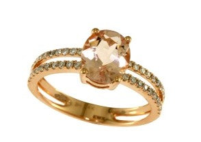 14K EFFY RG Oval Morganite Ring