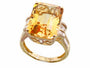 14K EFFY YG 11.60 CT Citrine Center Ring