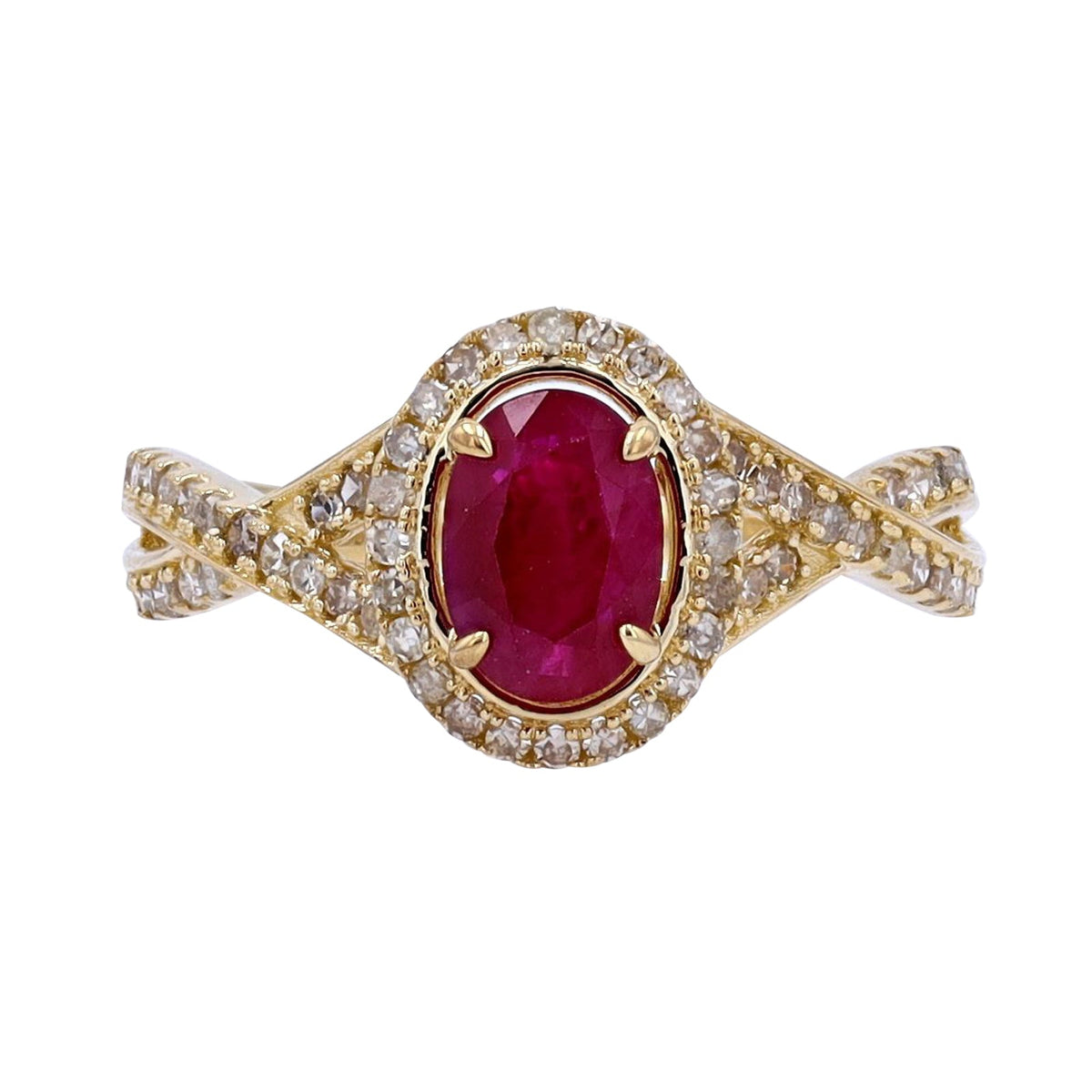 14K 1 CT Gemstone Center Ring<p><strong>More Colors Available</p></strong>