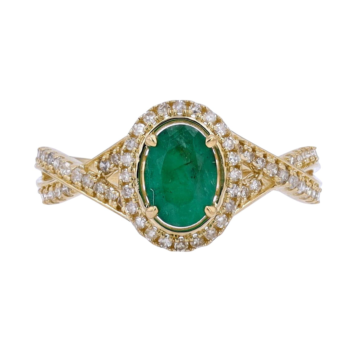 14K 1 CT Gemstone Center Ring<p><strong>More Colors Available</p></strong>