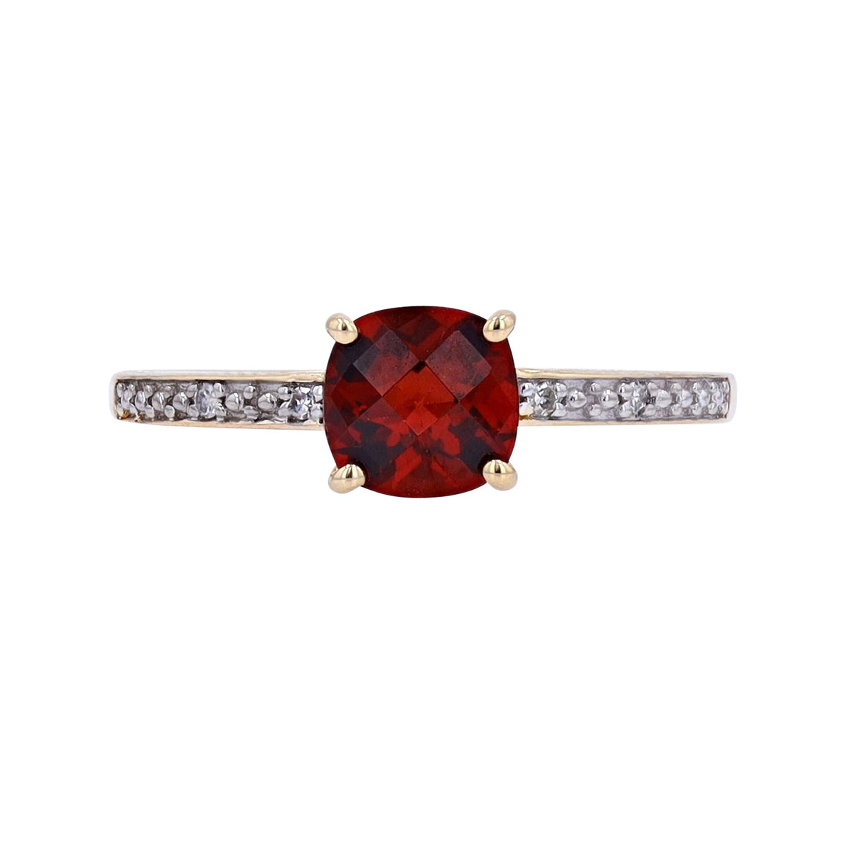 14K YG Cushion Cut Solitaire Gemstone Ring<p><strong>More Colors Available</p></strong>