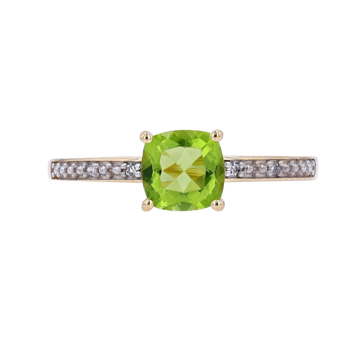14K YG Cushion Cut Solitaire Gemstone Ring<p><strong>More Colors Available</p></strong>
