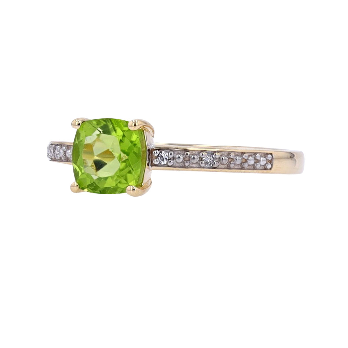 14K YG Cushion Cut Solitaire Gemstone Ring<p><strong>More Colors Available</p></strong>