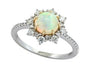 14K EFFY WG 1 CT Opal Halo Ring