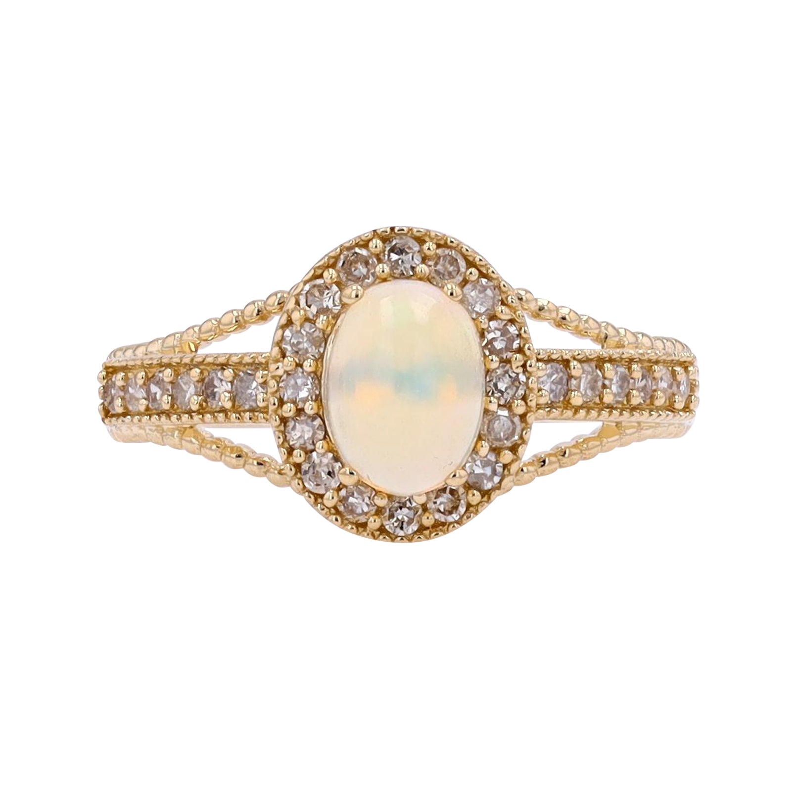 14K Oval Gemstone Ring<p><strong>More Colors Available</p></strong>
