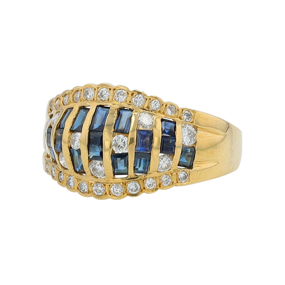 18K YG 1.61 CT Sapphire Ring