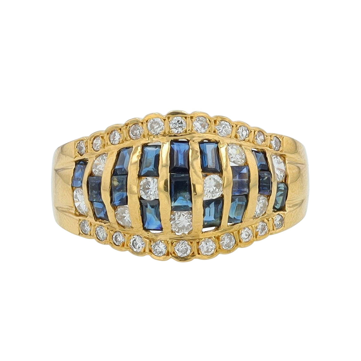 18K YG 1.61 CT Sapphire Ring