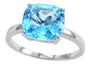 14K EFFY WG 4.90 CT Blue Topaz Solitaire Ring
