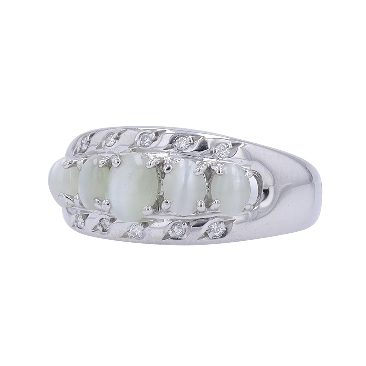 PT900 1.68 CT Cat's Eye Five Stone Ring