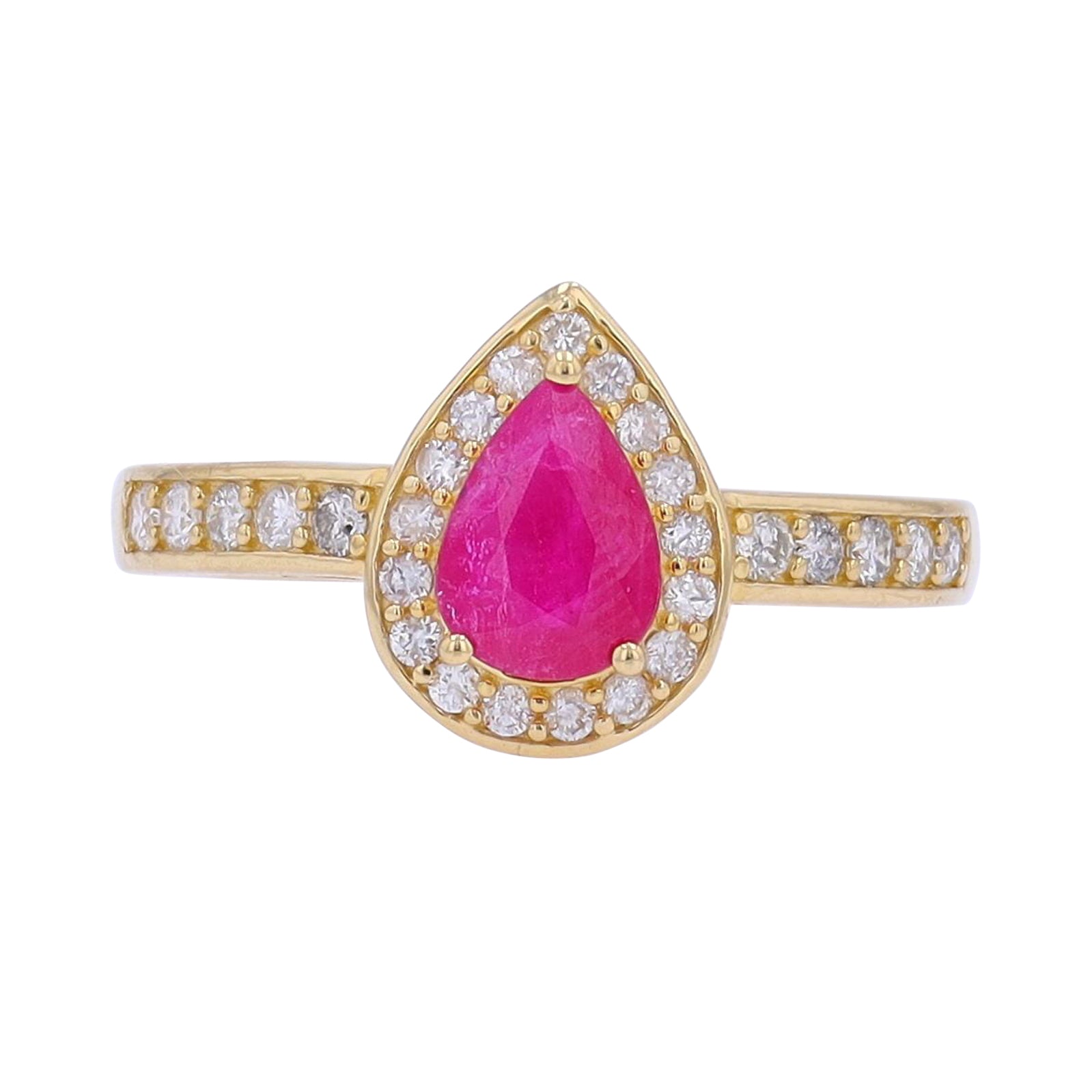 14K YG .87 Ruby Ring
