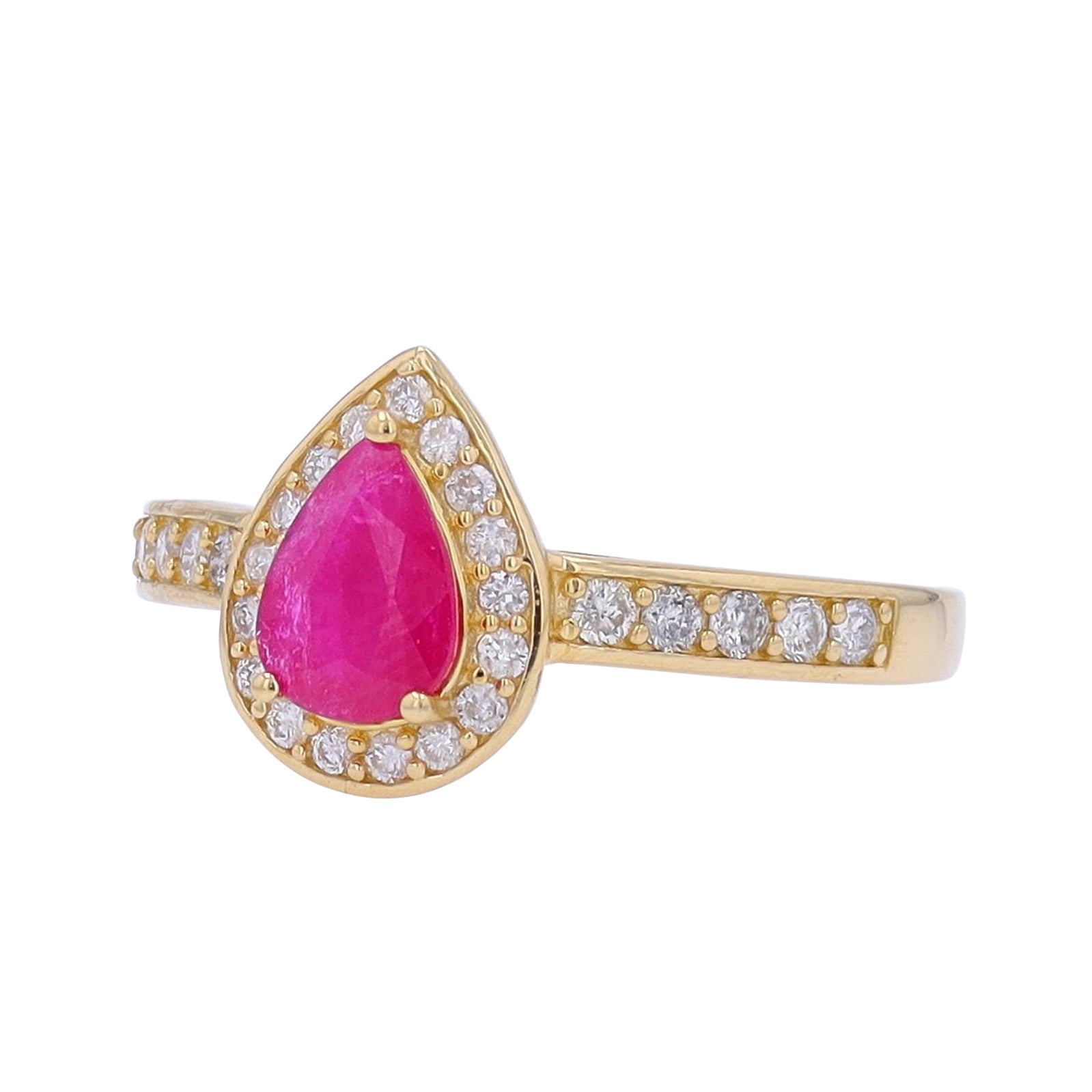 14K YG .87 Ruby Ring