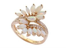 14K EFFY YG 1.60 CT Opal Bypass Ring