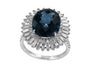 14K EFFY WG 8.85 CT London Blue Topaz Ring