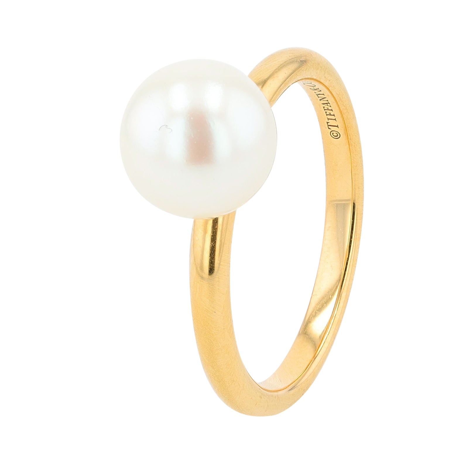 18K YG Tiffany & Co Pearl Ring