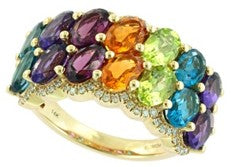 14K EFFY 6.50 CT Multicolor Ring
