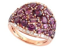 14K EFFY RG 6.10 CT Rhodolite Ring
