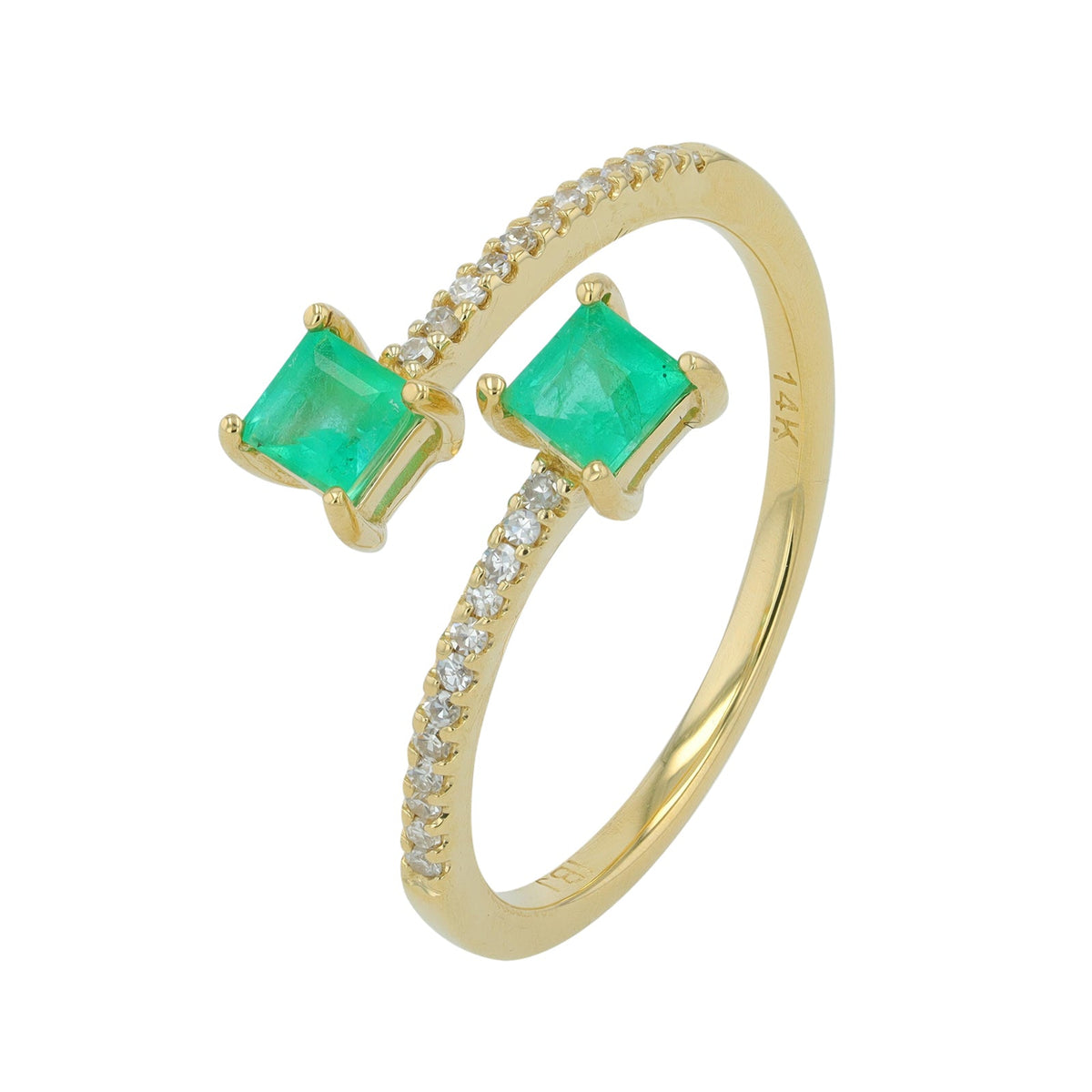 14K Gemstone Bypass Ring<p><strong>More Colors Available</p></strong>