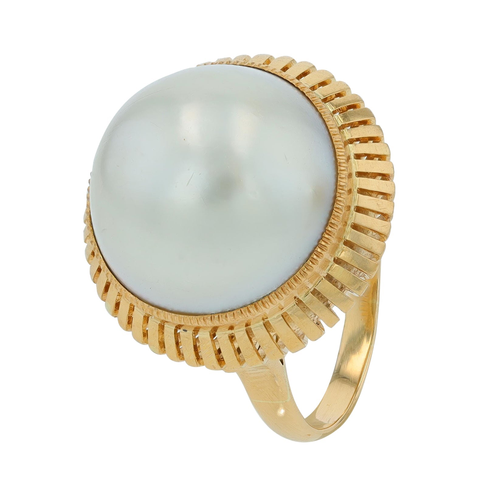 18K YG Pearl Ring