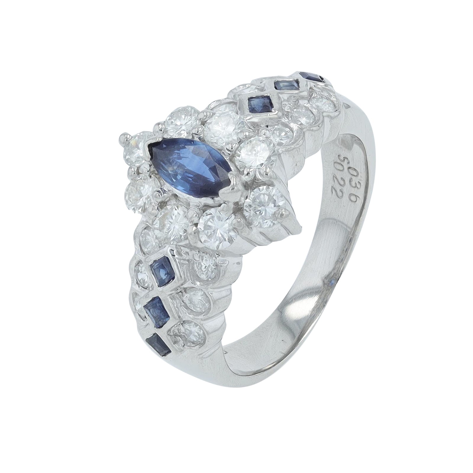 PT900 0.58 CT Sapphire Center Ring