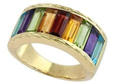 14K EFFY 6.10 CT Multicolor Ring