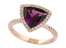 14K EFFY RG 2.30 CT Rhodolite Ring