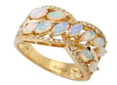 14K EFFY YG 1.22 CT Opal Crossover Ring