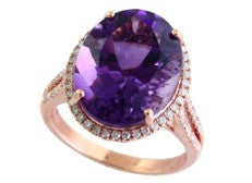 14K EFFY RG 9.30 CT Amethyst Ring