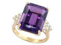 14K EFFY YG 10.80 CT Amethyst Ring
