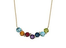 14K EFFY YG 7 CT Multicolor Necklace