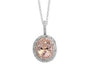 14K EFFY WG Oval Morganite Pendant