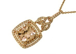 14K EFFY RG Morganite Pendant