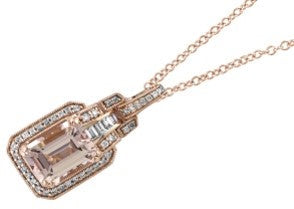 14K EFFY RG 2.20 CT Morganite Pendant