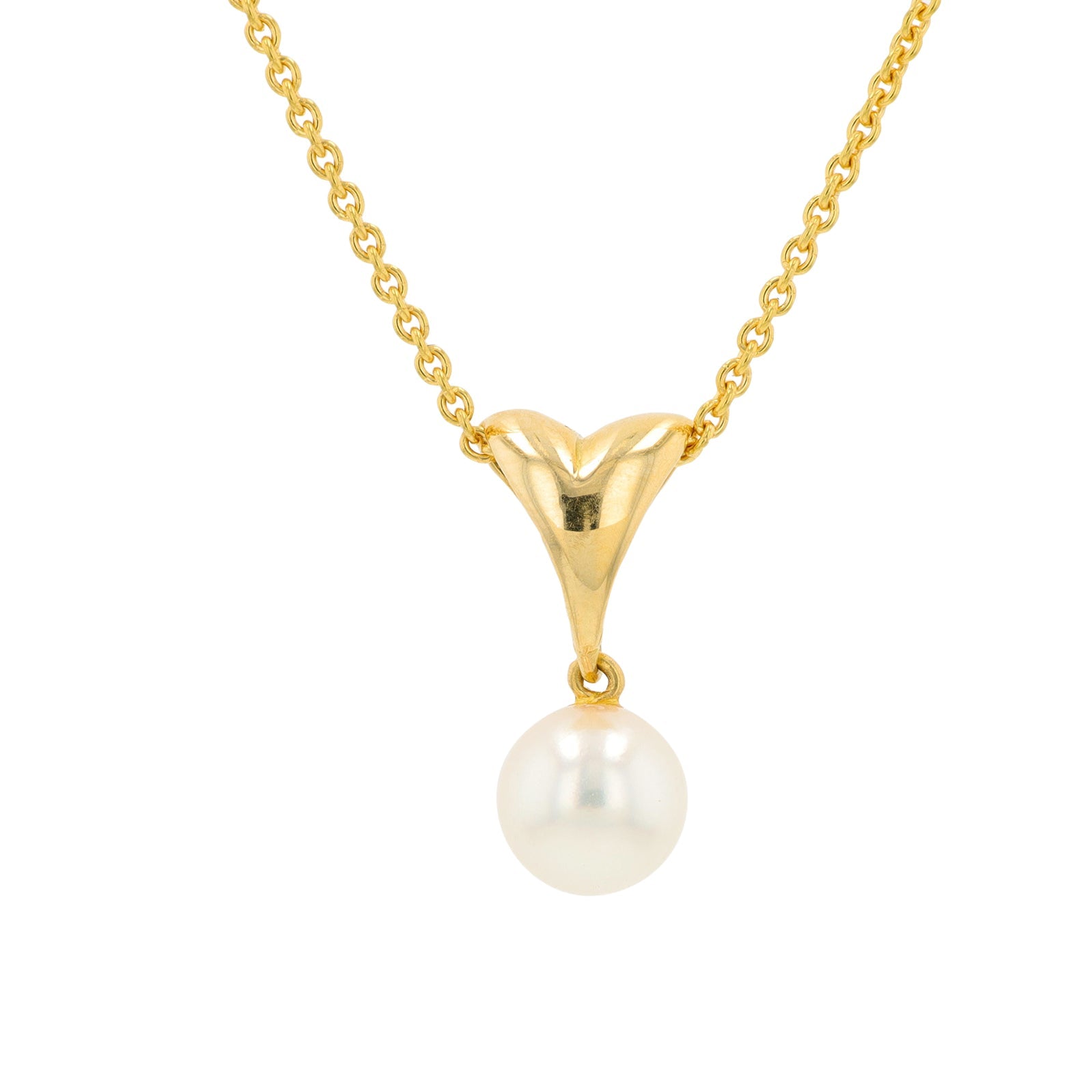 18K YG Mikimoto 6.5 MM Pearl Pendant
