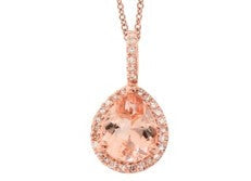 14K EFFY RG 1.60 CT Morganite Pendant