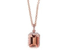 14K EFFY RG 3.85 CT Morganite Pendant