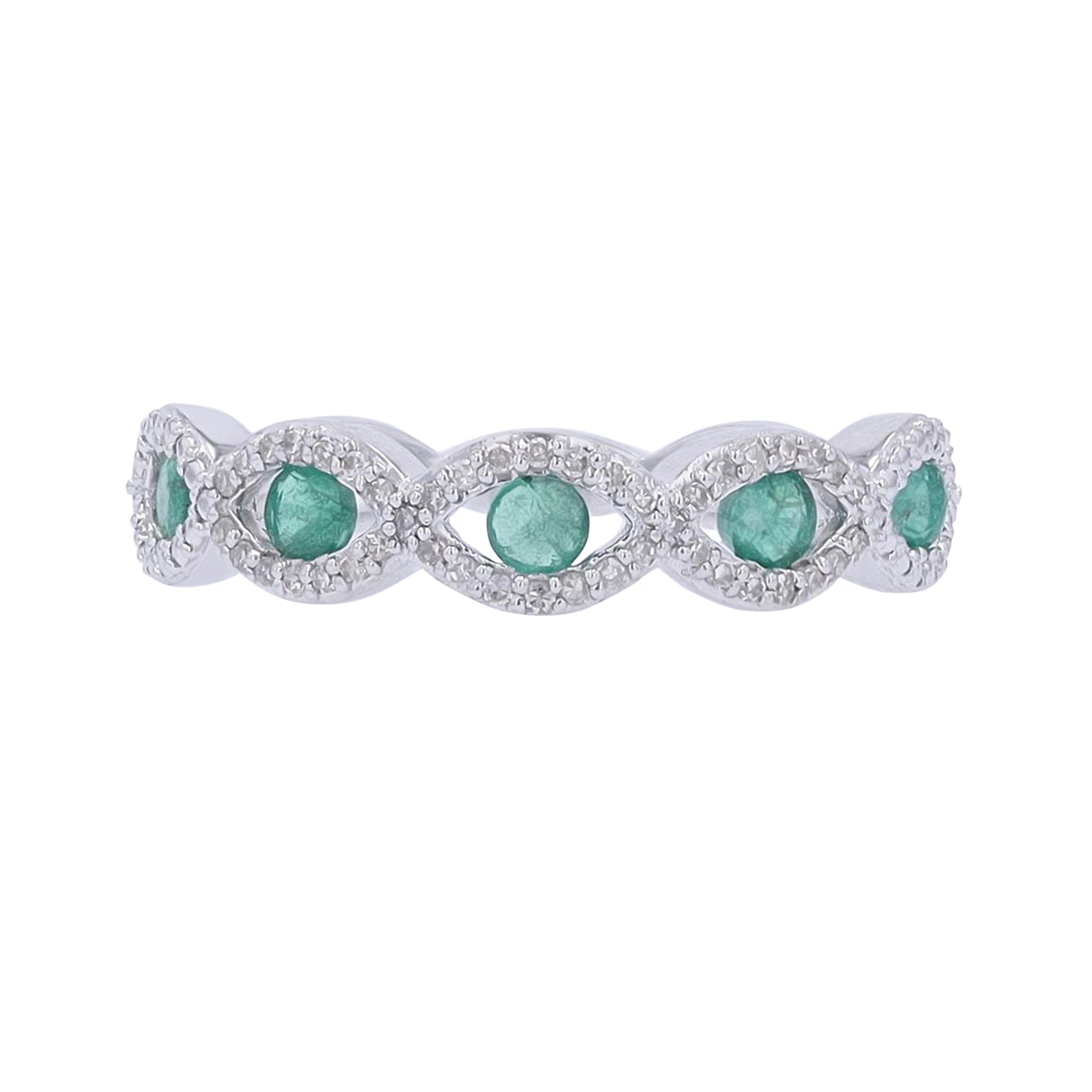 14K Gemstone & Diamond Band<p><strong>More Colors Available</p></strong>