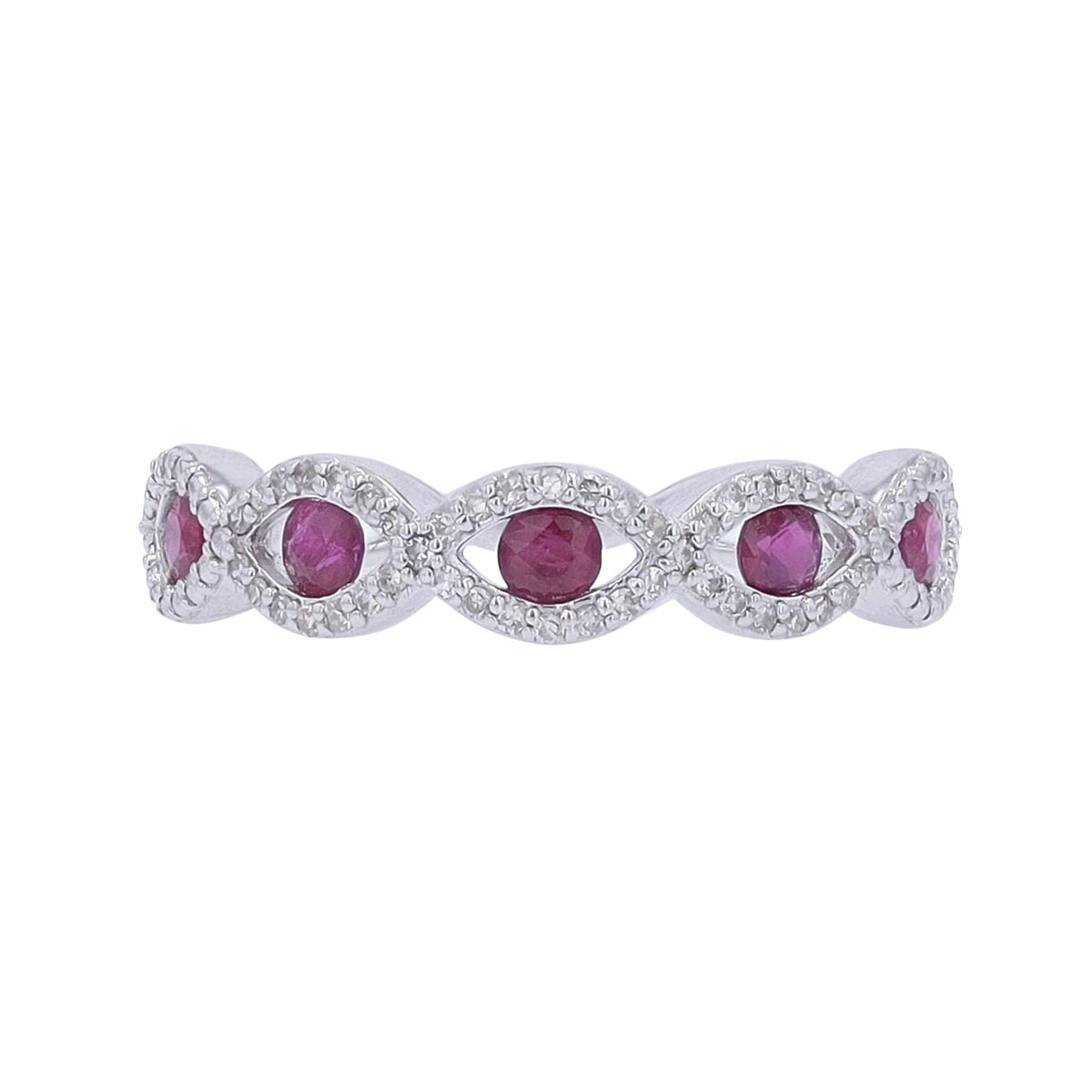 14K Gemstone & Diamond Band<p><strong>More Colors Available</p></strong>